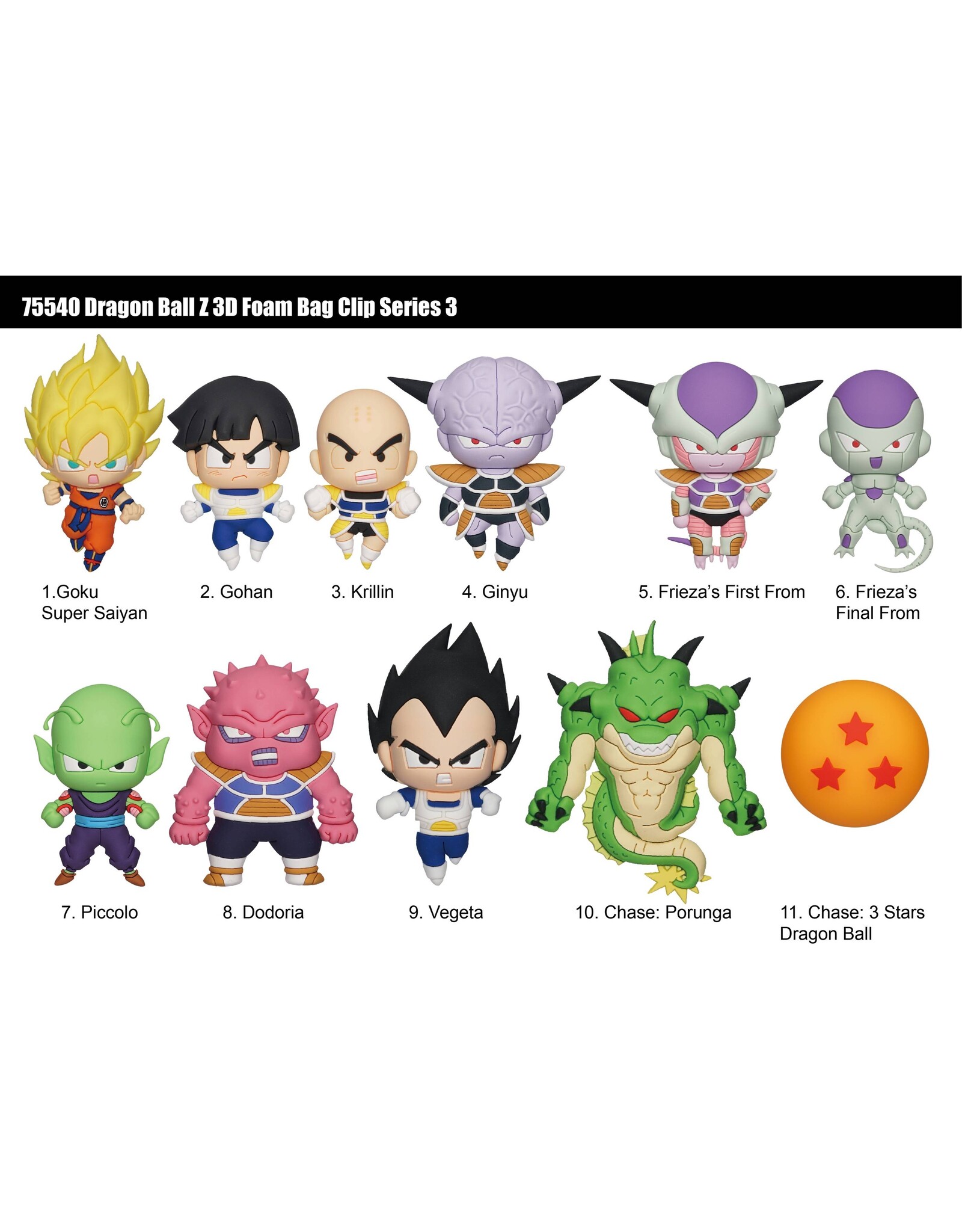 Dragon Ball Z Series 3 3D Foam Bag Clip