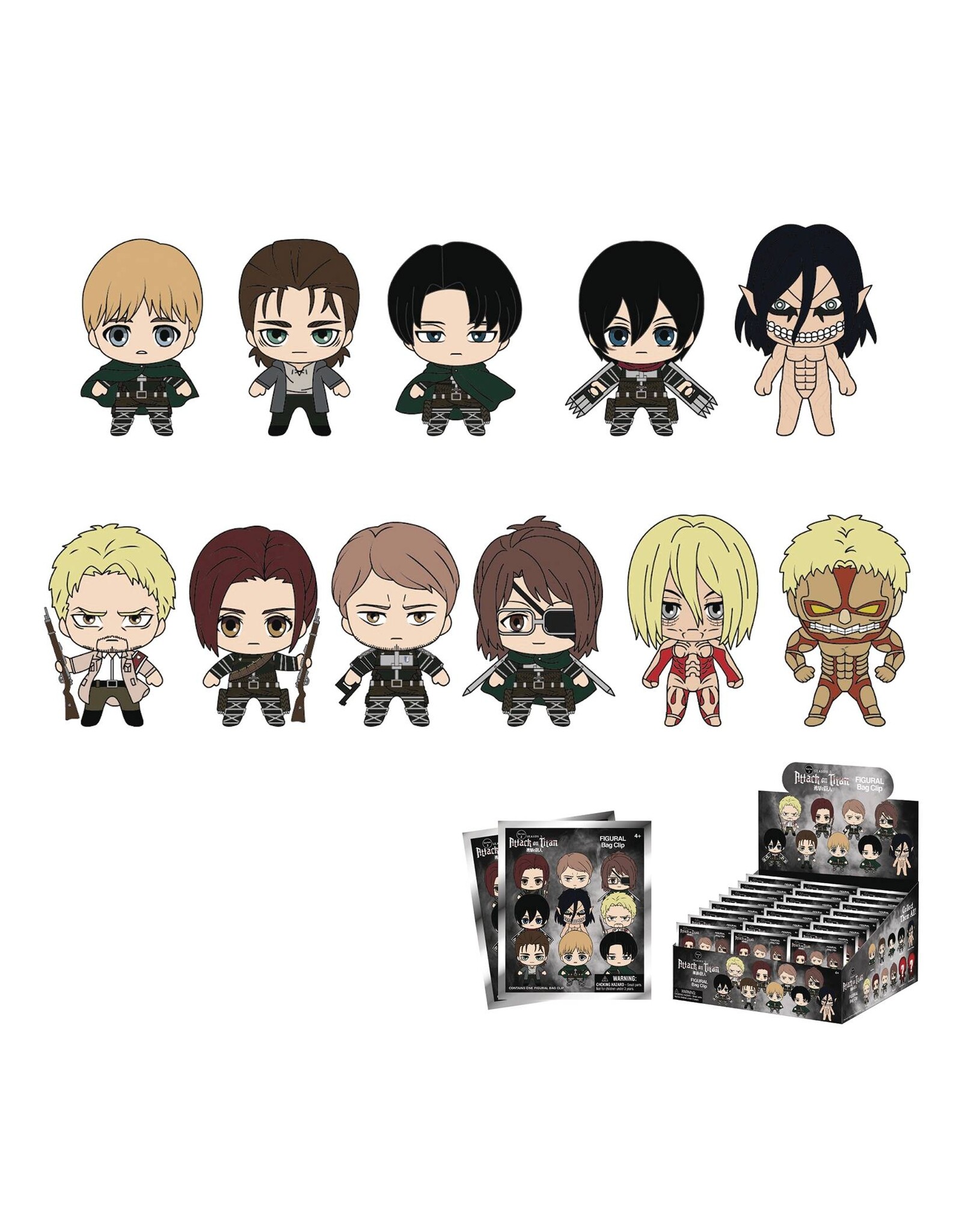 Attack on Titan Foam Bag Clip- Series 2