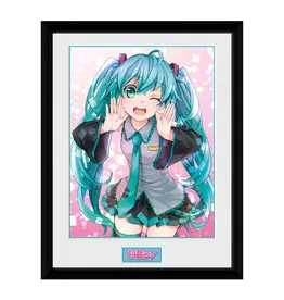 Hatsune Miku Wink Framed Print