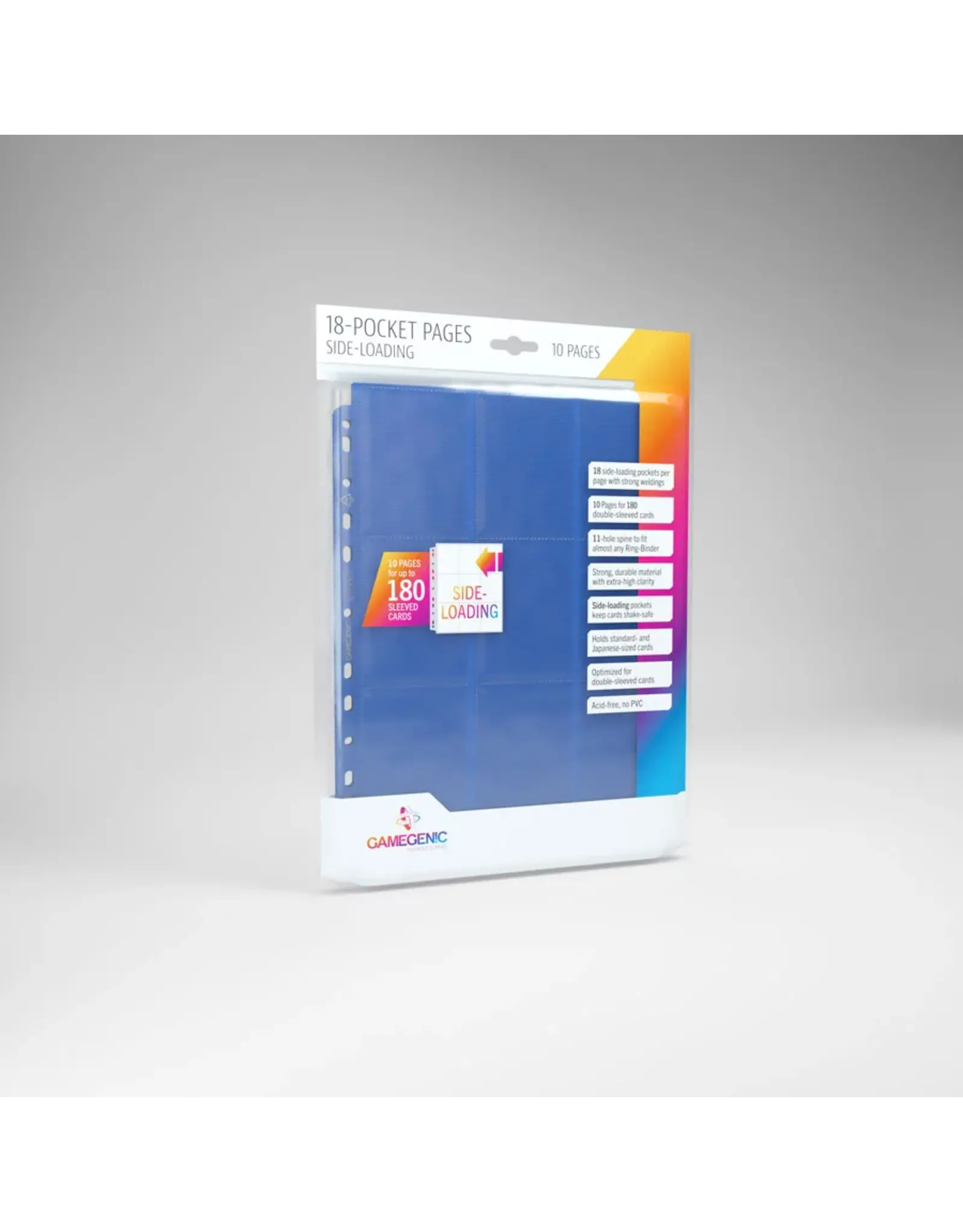 Sideloading 18-Pocket Page- 10 Pack Blue
