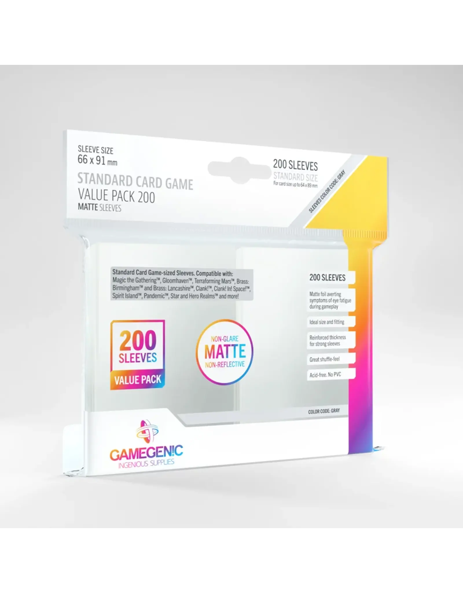 Gamegen!c Gamegenic Matte Sleeves: Standard Card Game Value Pack 200
