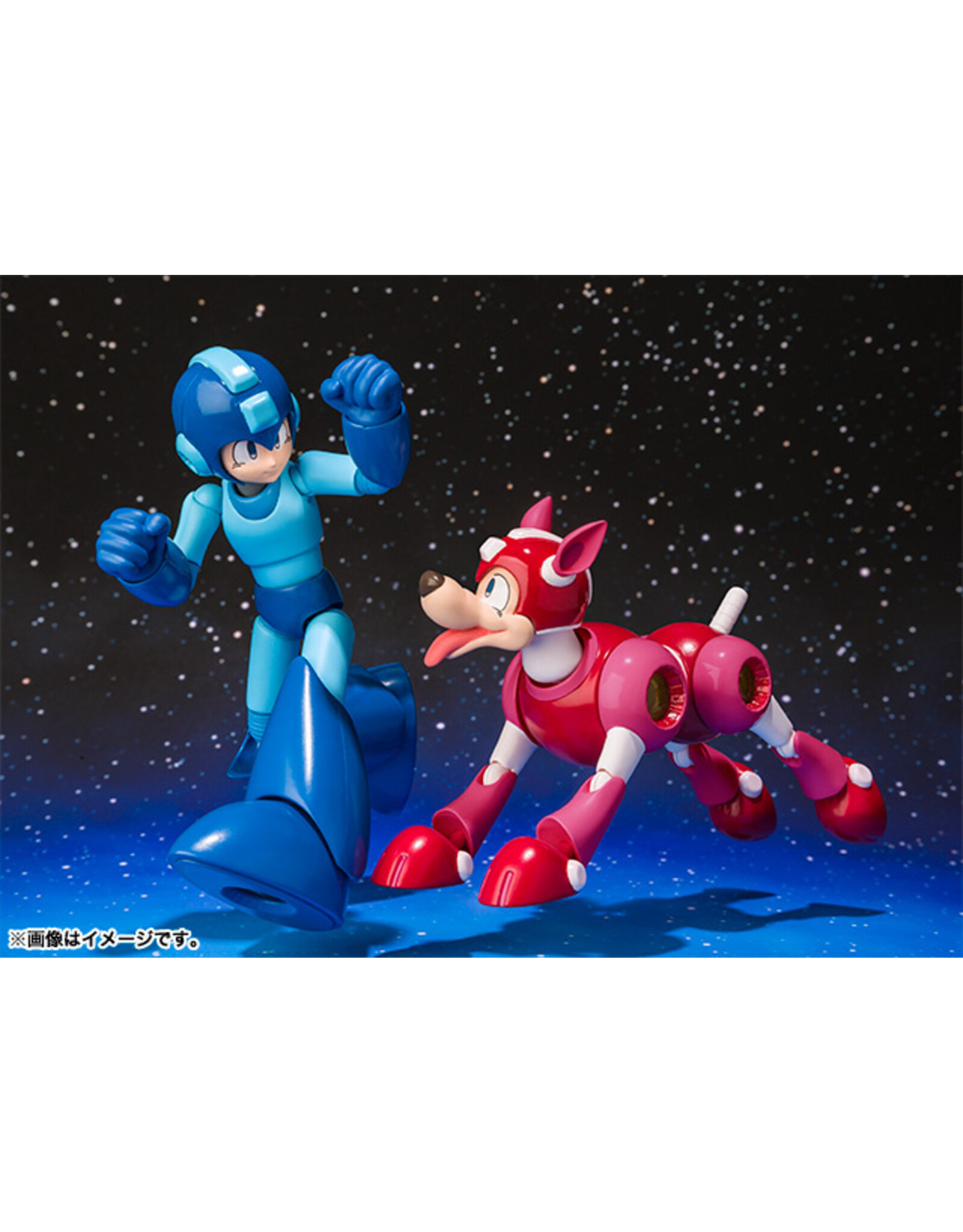 Bandai Megaman D-Arts 25th Anniversary Rush & Mettaur Rockman Figure