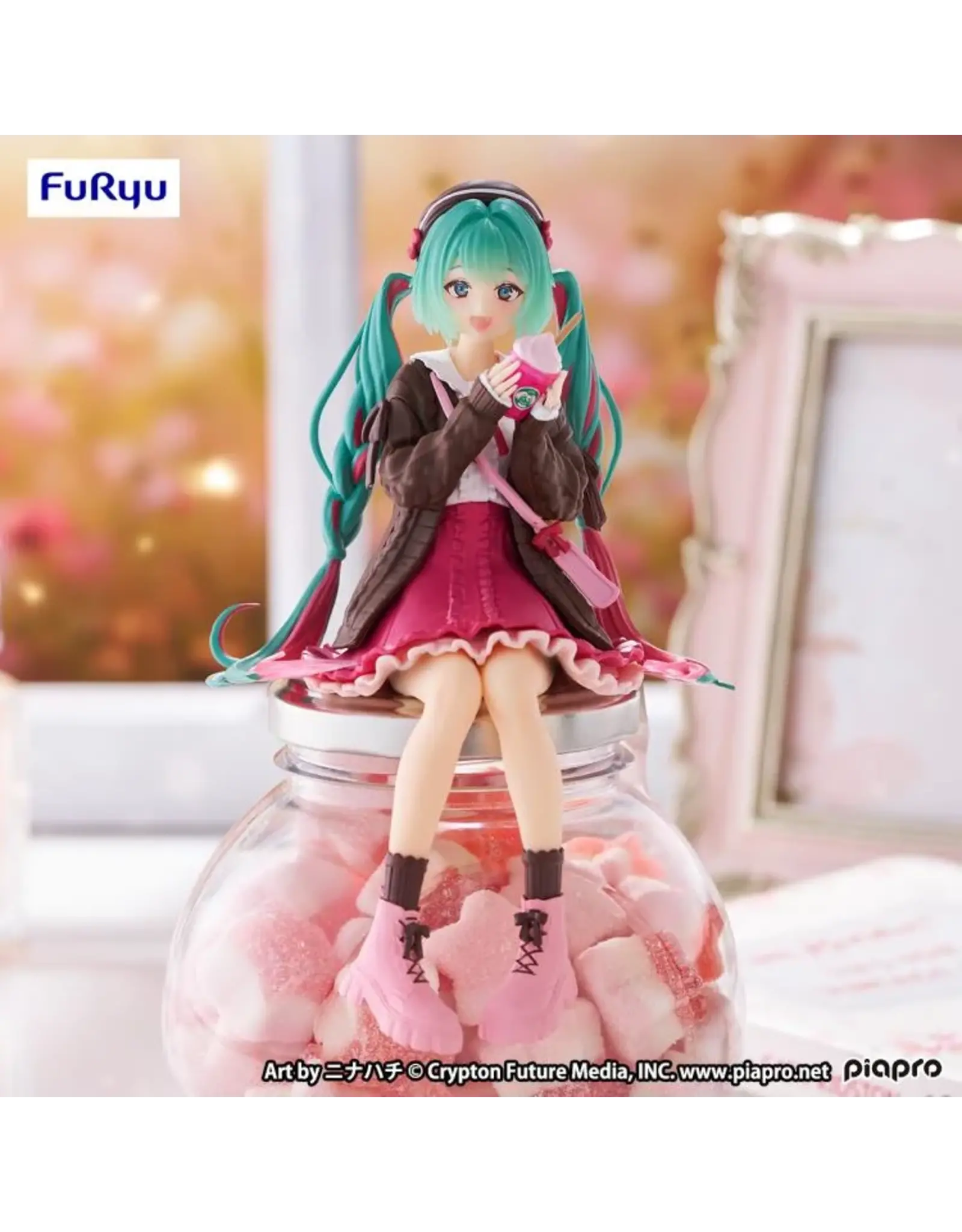 Hatsune Miku Autumn Date Pink Color Ver. Noodle Stopper Figure