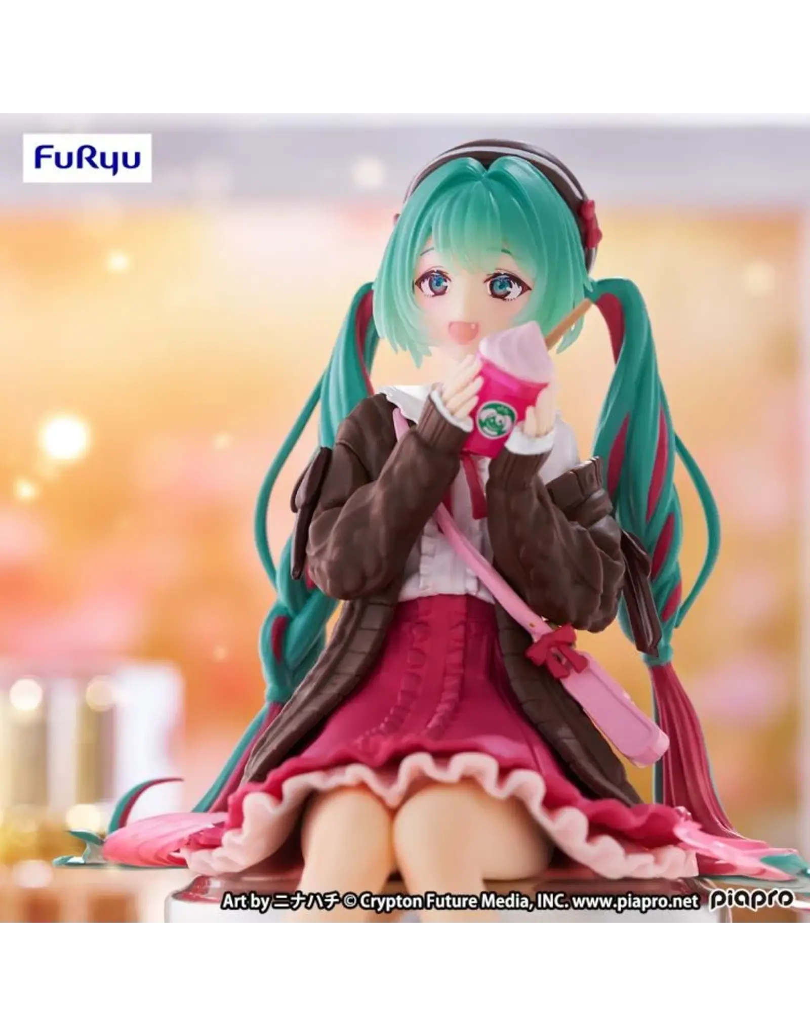 Hatsune Miku Autumn Date Pink Color Ver. Noodle Stopper Figure