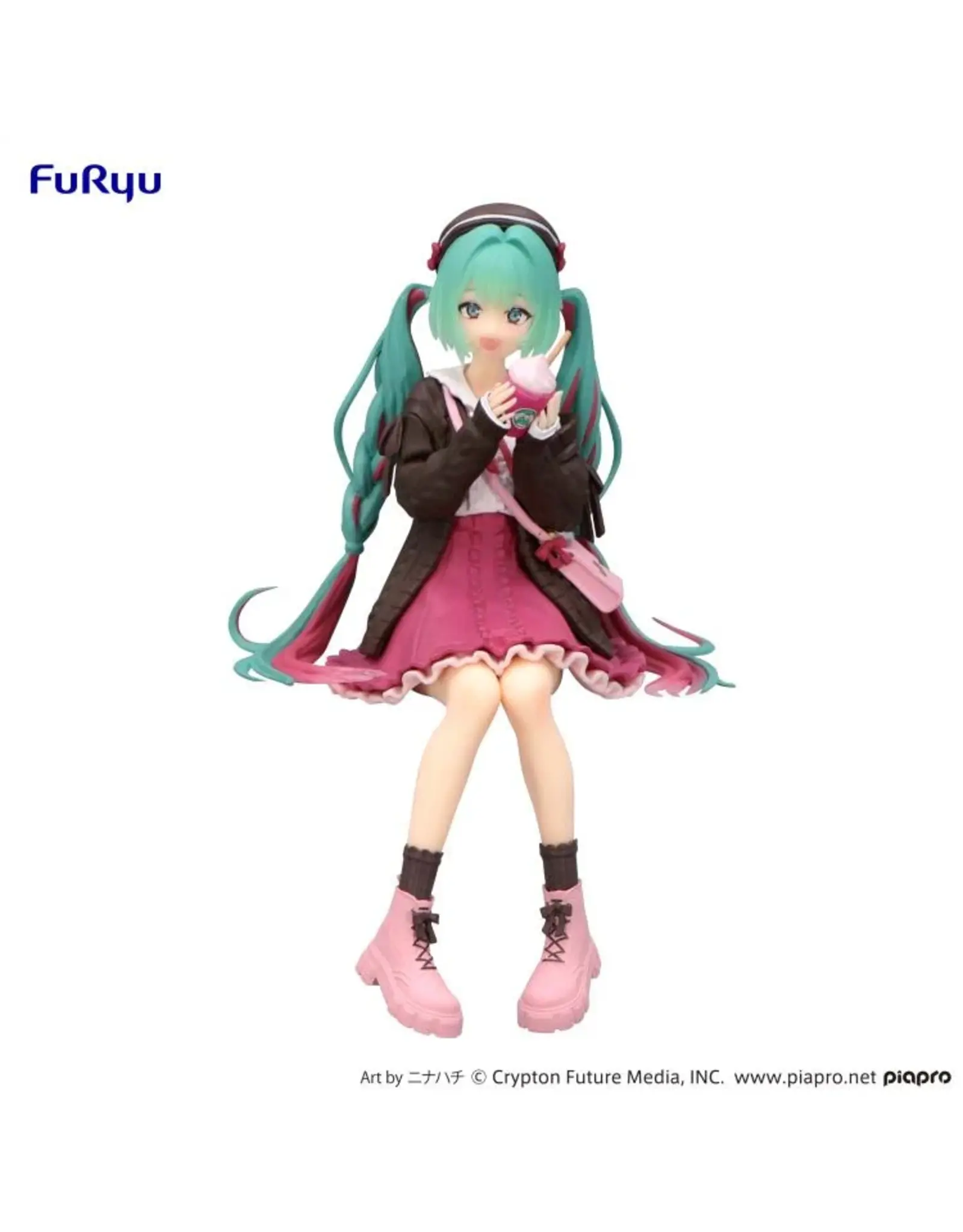 Hatsune Miku Autumn Date Pink Color Ver. Noodle Stopper Figure