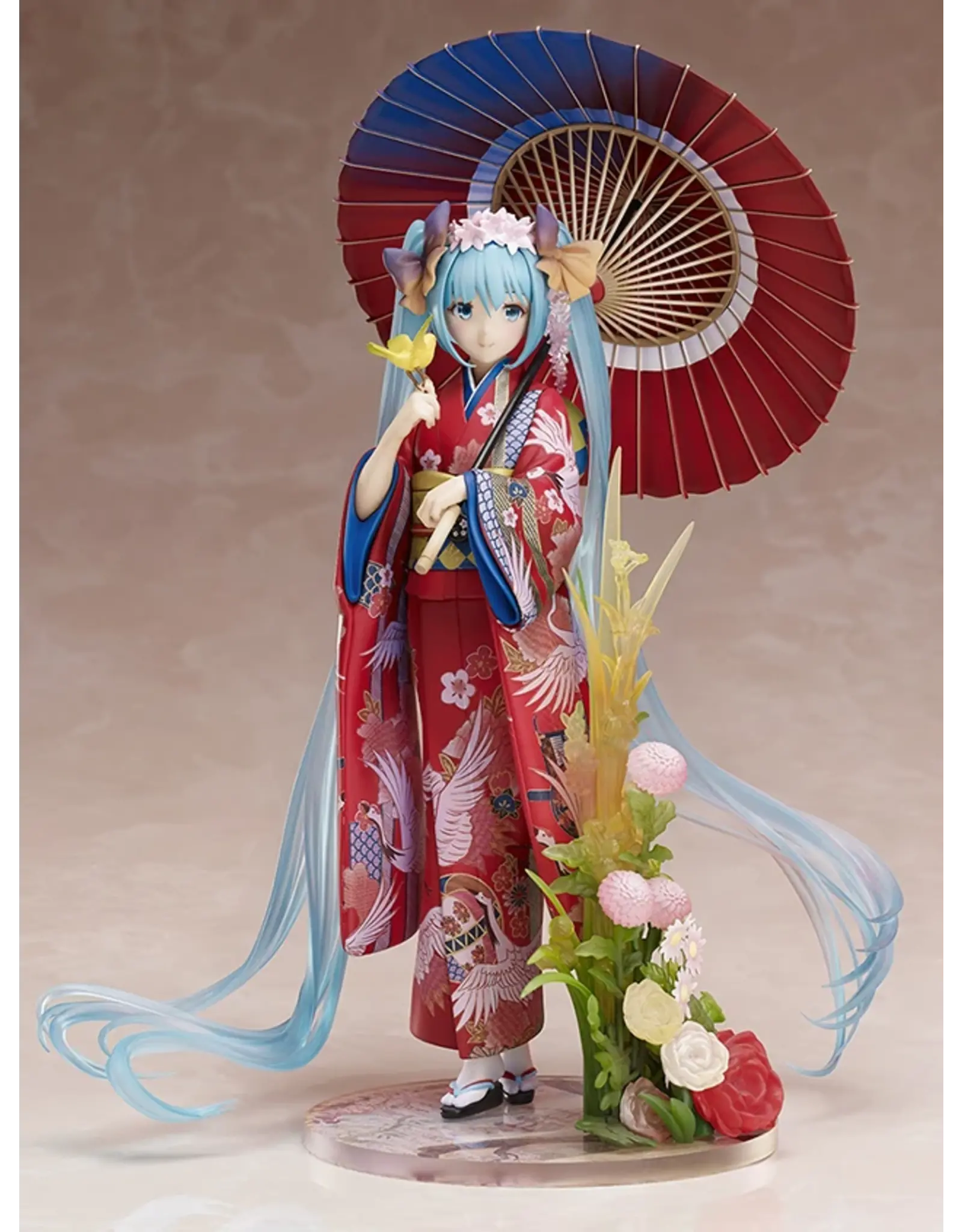 Vocaloid Hatsune Miku Flower Kimono 1/8 Scale Figure (Used)