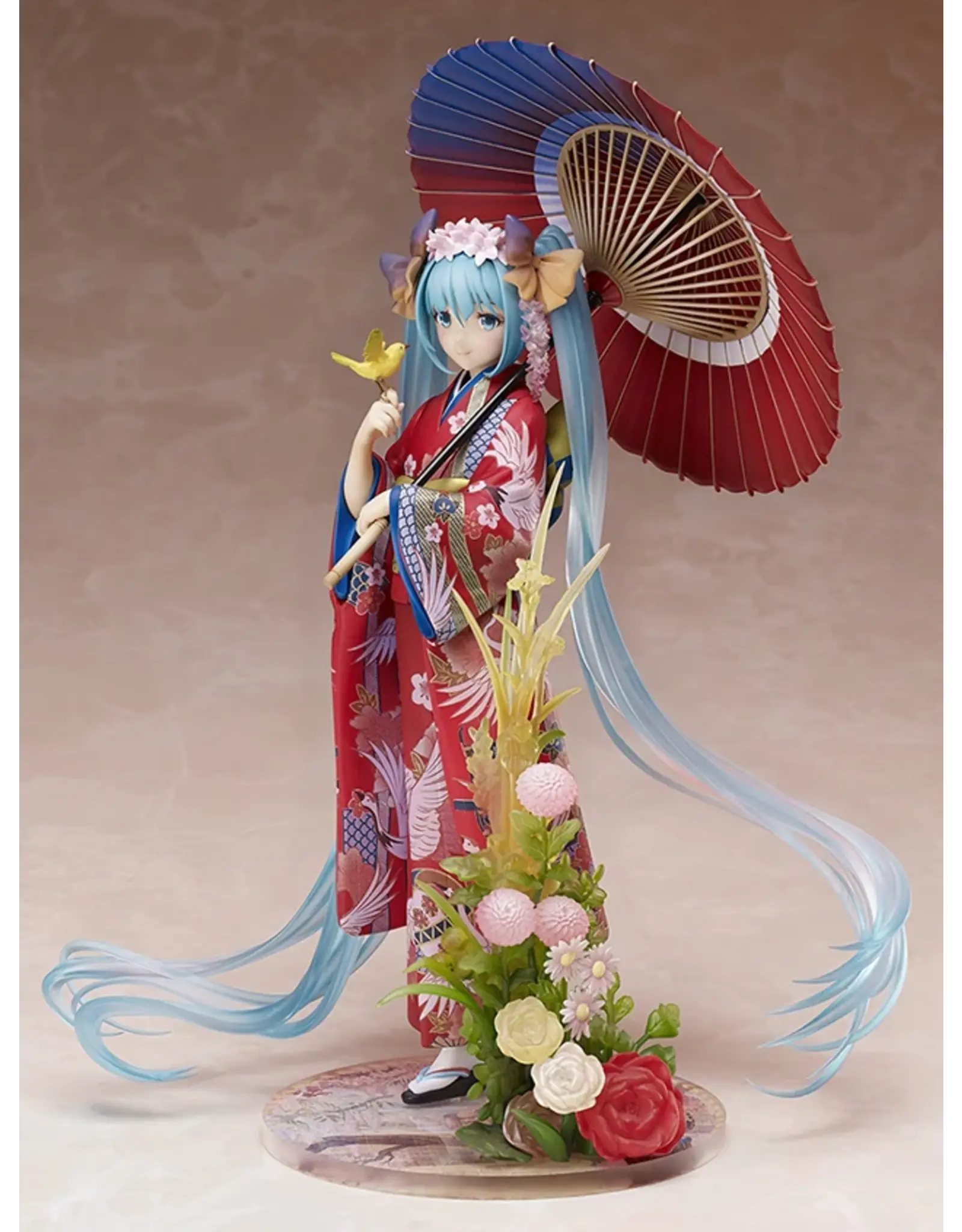 Vocaloid Hatsune Miku Flower Kimono 1/8 Scale Figure (Used)