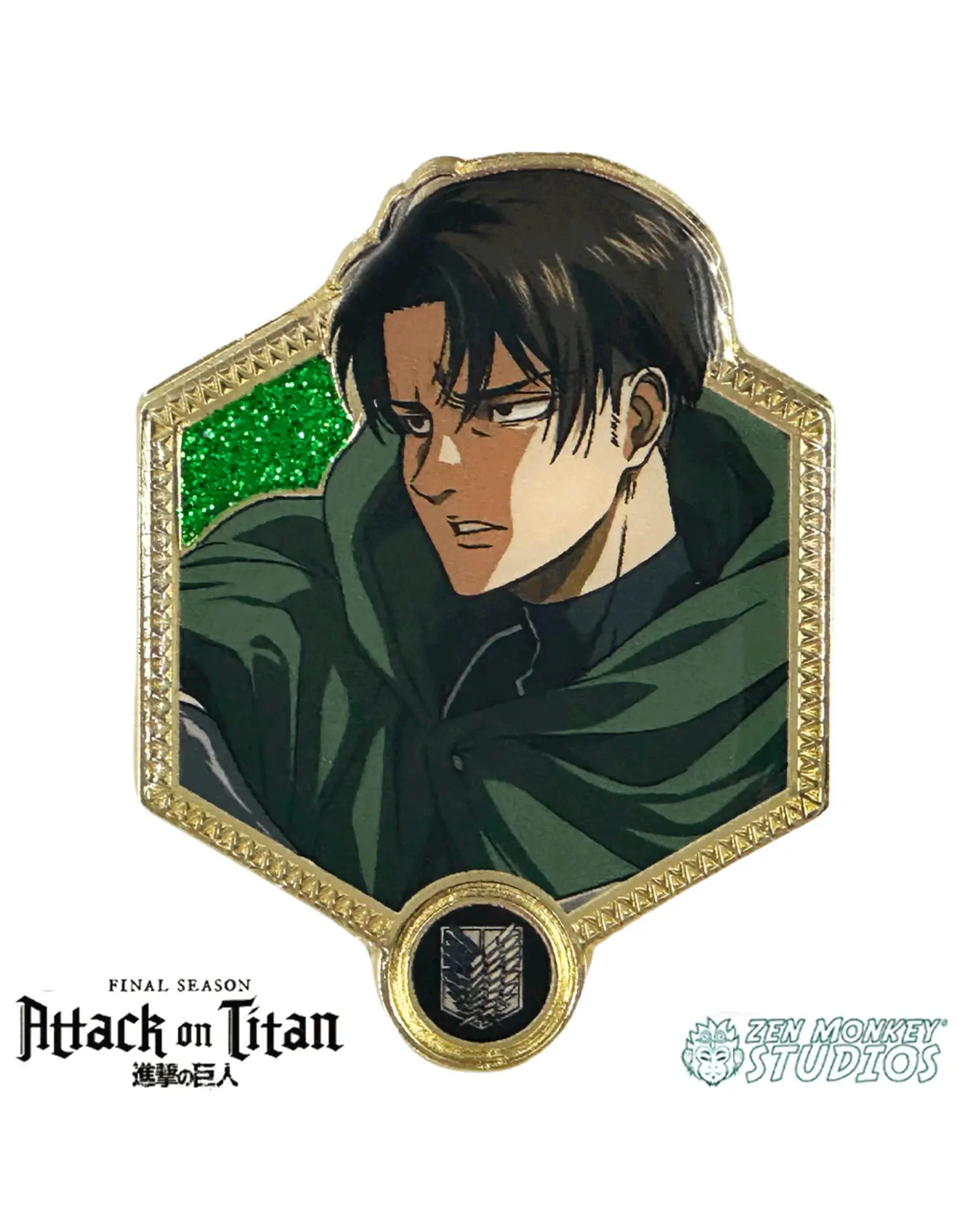 Zen Monkey Studios Attack On Titan Gold Pin- Levi