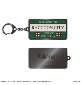 Resident Evil Requiem Metal Keychain - Raccoon City Welcome Sign *Pre-order*