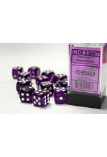 Chessex CHX23607 Translucent: 16mm D6 Purple/White (12)