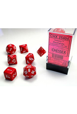 Chessex CHX25404 Opaque: Poly Set Red/White (7)