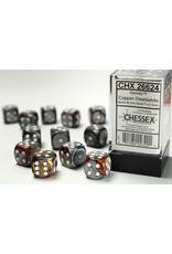Chessex CHX26624 Gemini: 16mm D6 Copper Steel/White (12)