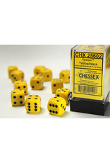 Chessex CHX25602 Opaque: 16mm D6 Yellow/Black (12)