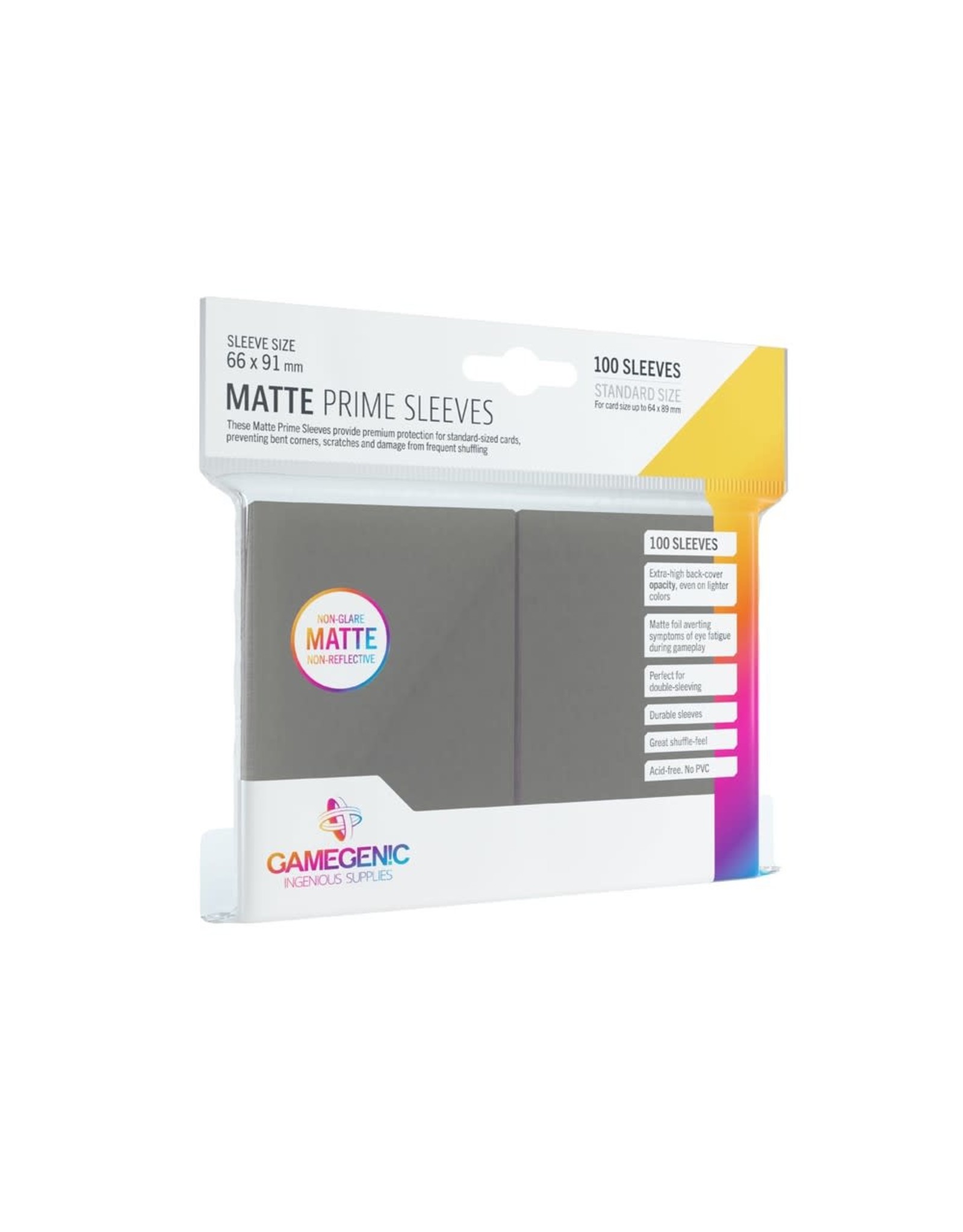 GAMEGEN!C GG1037 Matte Prime Sleeves Dark Gray (100)