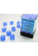 Chessex CHX27806 Frosted: 12mm D6 Blue/White (36)