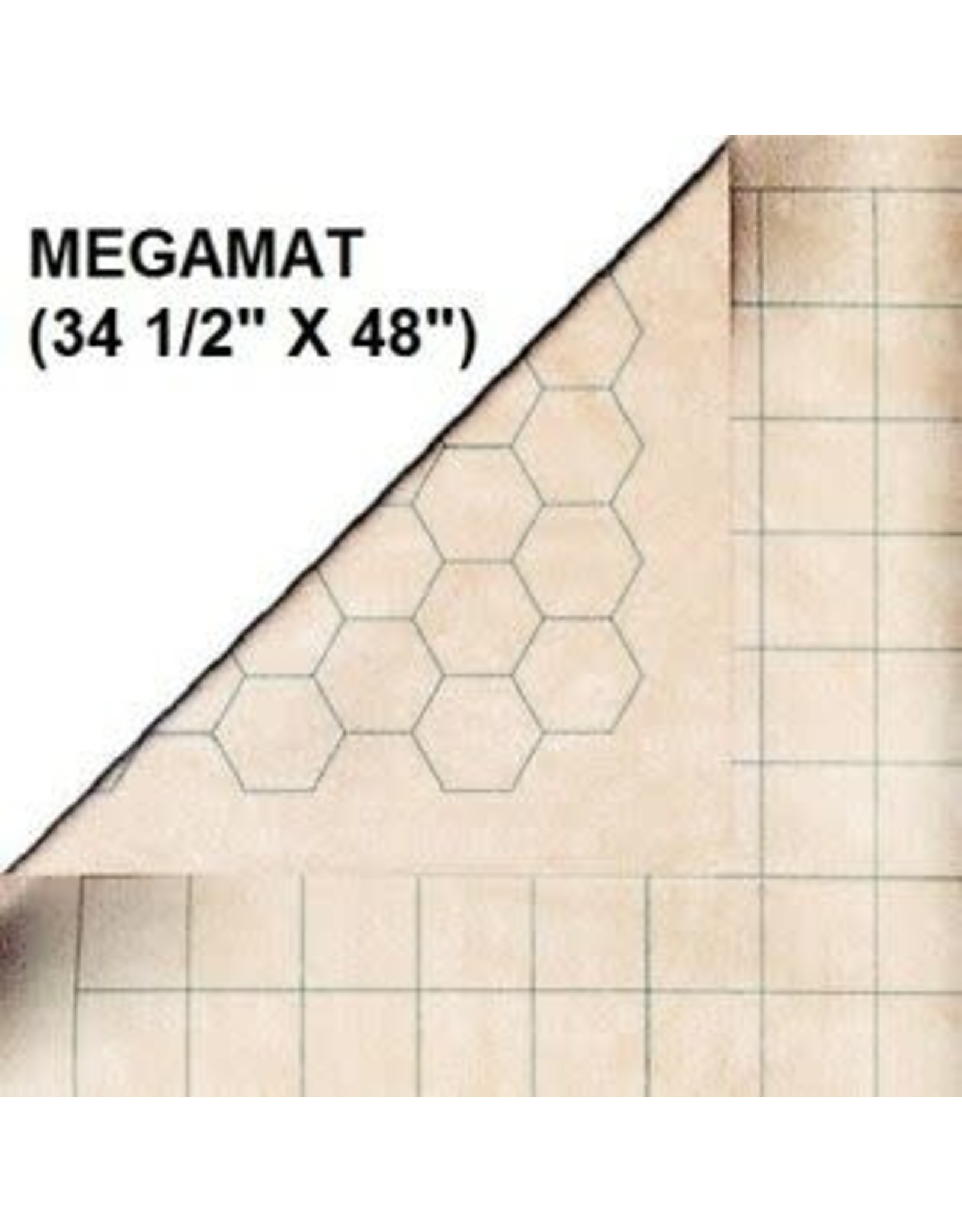 Chessex CHX97246 Megamat: 1in Reversible Squares-Hexes (34in x 48in Playing Surface)