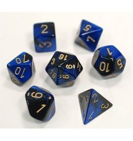 Chessex CHX26435 Gemini 3: Poly Black Blue/Gold (7)