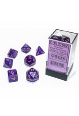 Chessex CHX27587 Borealis: Polyhedral Royal Purple/gold Luminary 7-Die Set