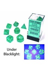 Chessex CHX27585 Borealis: Polyhedral Teal/gold Luminary 7-Die Set