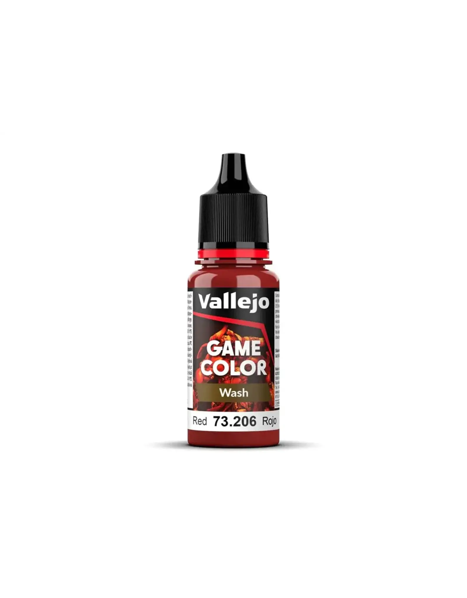 Vallejo VAL73206 Game Color: Washes- Red Wash, 17 ml.