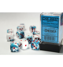 Chessex CHX26657 Gemini 7: 16mm D6 Astral Blue/White/Red (12)