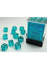 Chessex CHX23815 Translucent: 12mm D6 Teal/White (36)