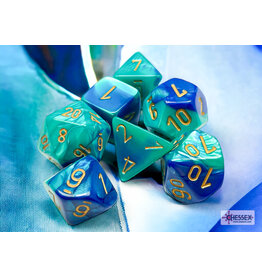 Chessex CHX26459 Gemini: Poly Set Blue Teal/Gold (7)