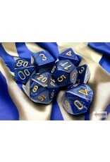 Chessex CHX27427 Scarab: Poly Set Royal Blue/Gold (7)