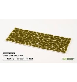 Gamers Grass GGR-790835	 2mm Dry Green Grass Tufts (115) (Self Adhesive)