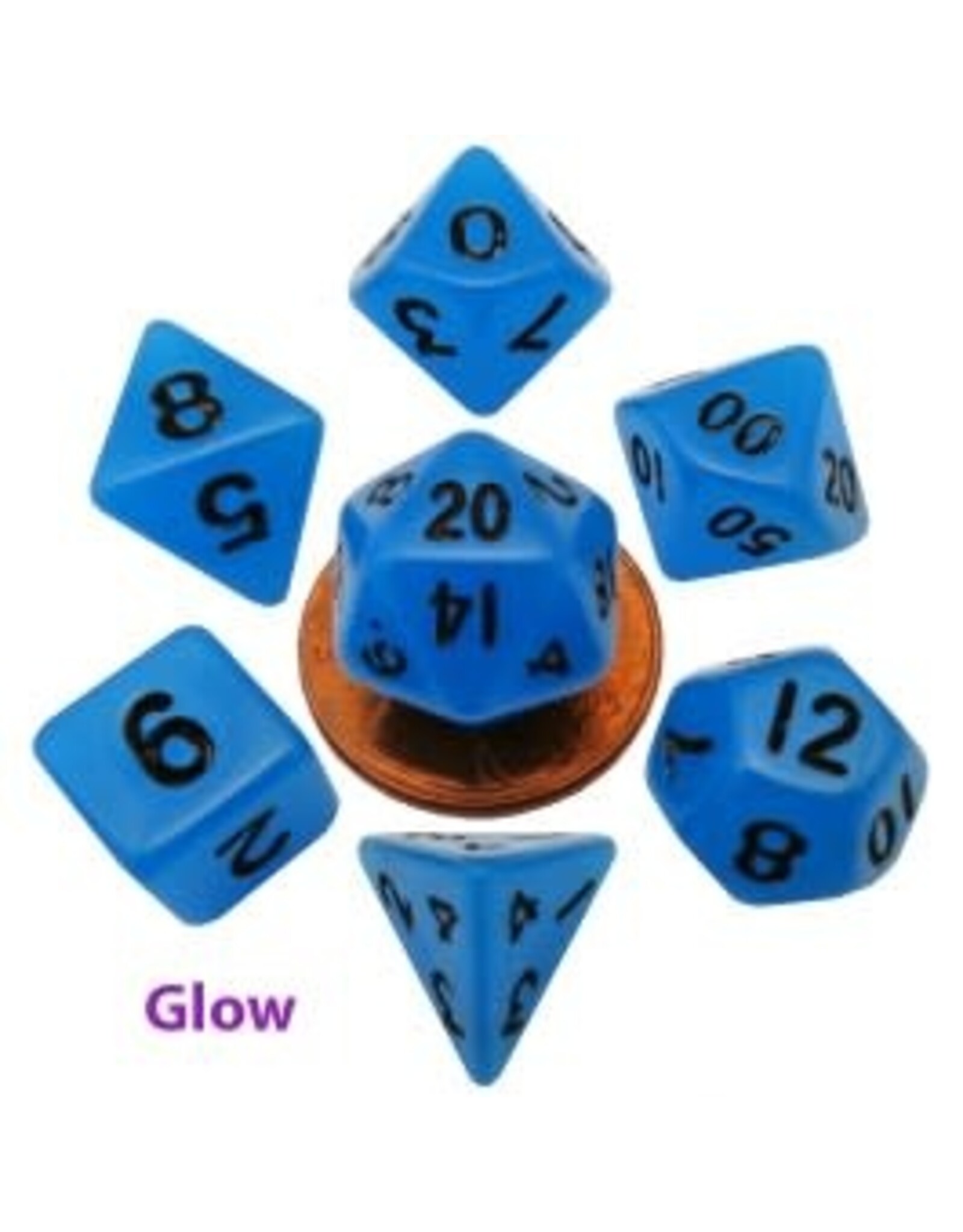 FRD 7CT 10mm Poly Dice Glow Blue