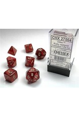 Chessex CHX27504 Glitter Polyhedral Ruby/gold 7-Die Set