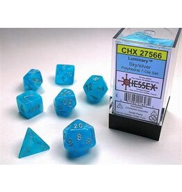 Chessex CHX27566 Luminary Polyhedral Sky/silver 7-Die Set