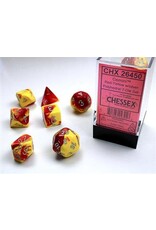 Chessex CHX26450 Gemini Polyhedral Red-Yellow/silver 7-Die Set