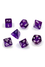 Chessex CHX20377 Translucent: Mini-Polyhedral Purple/white 7-Die Set