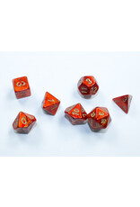 Chessex CHX20414 Scarab: Mini-Polyhedral Scarlet/gold 7-Die Set