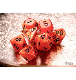 Chessex CHX20433 Vortex: Mini-Polyhedral Orange/black 7-Die Set