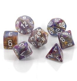 Chessex CHX20440 Festive: Mini-Polyhedral Carousel/white 7-Die Set