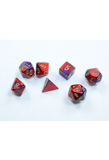 Chessex CHX20626 Gemini: Mini-Polyhedral Purple-Red/gold 7-Die Set