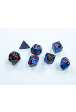 Chessex CHX20658 Gemini: Mini-Polyhedral Black-Starlight/red 7-Die Set