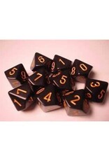 Chessex CHX25228 Opaque: Poly D10 Black/Gold (10)