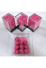 Chessex CHX25244 Opaque: Poly D10 Pink/White (10)