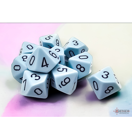 Chessex CHX25266 Opaque Pastel Blue/black Set of Ten d10s