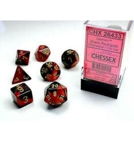 Chessex CHX26433 Gemini 3: Poly Black Red/Gold (7)