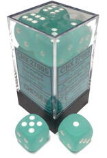 Chessex CHX27605 Frosted: 16mm D6 Teal/White Block (12)