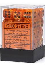 Chessex CHX27833 Vortex: 12mm D6 Orange/Black (36)