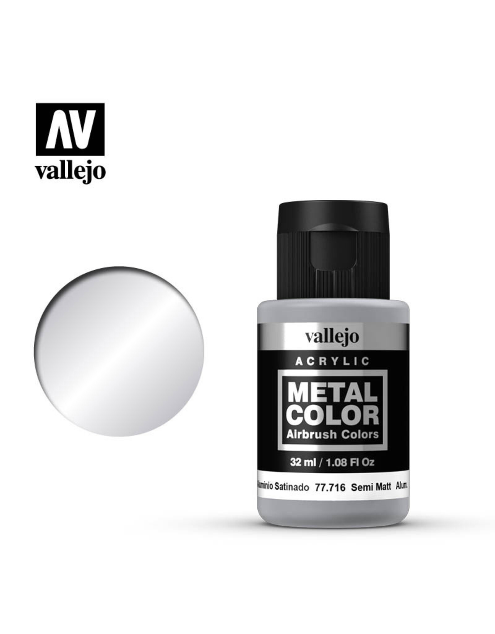 Vallejo VAL77716 Metal Color Semi Matt Aluminium