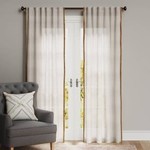 Marlow Velvet Trim Light Filtering Curtain Panel - Threshold™