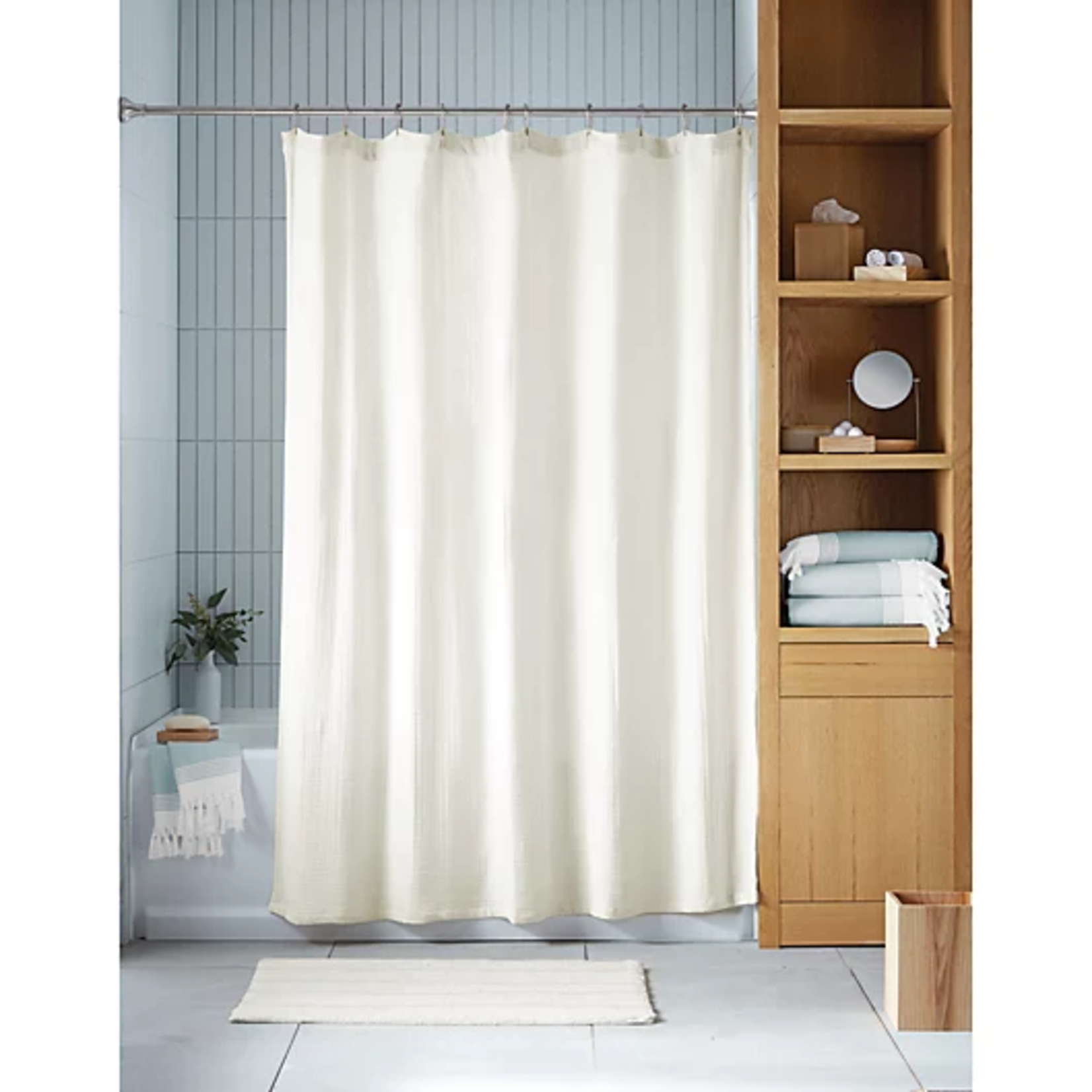 Haven | Double Gauze Organic Cotton Shower Curtain 72"x72"- Coconut Milk