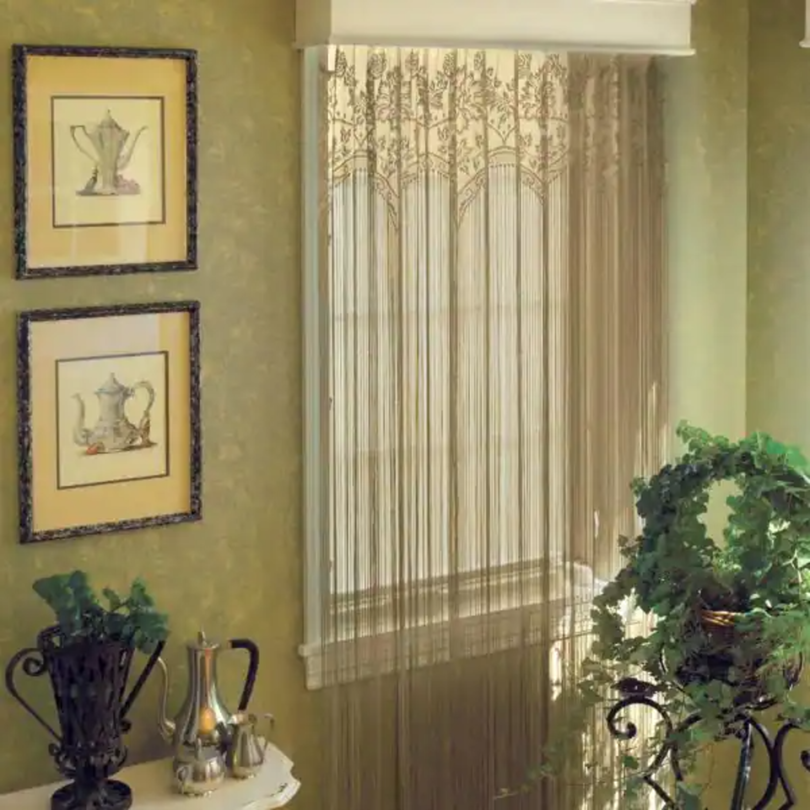 Gala Antique Polyester Light Filtering Curtain Panel - 60" x 84"**