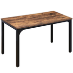 Grimaldo Iron Leg Dining Table with wood top **Imperfections on table top **